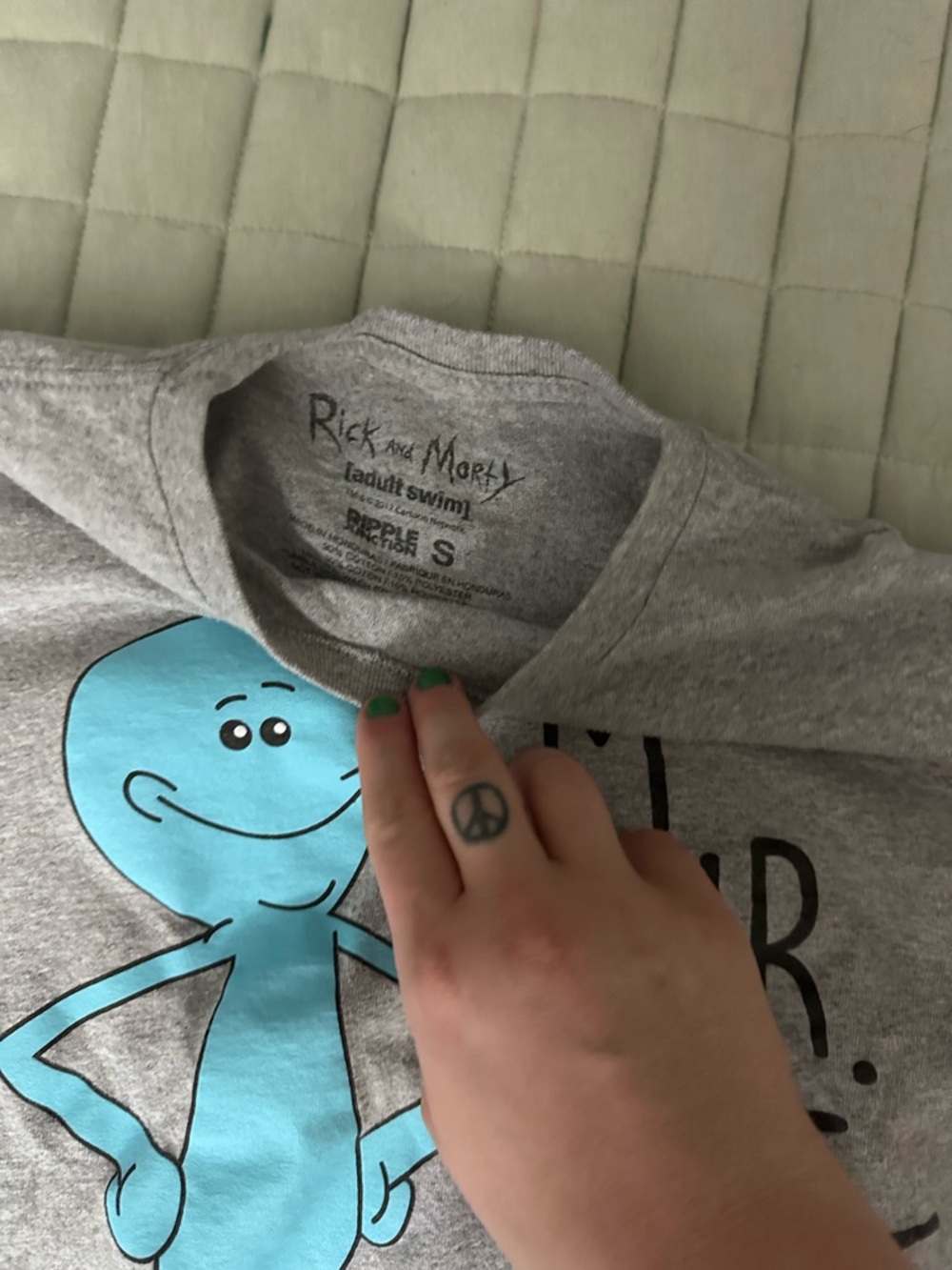 Kids Gray Short-Sleeve Mr. Meeseeks Graphic Tee - Picture 4 of 5